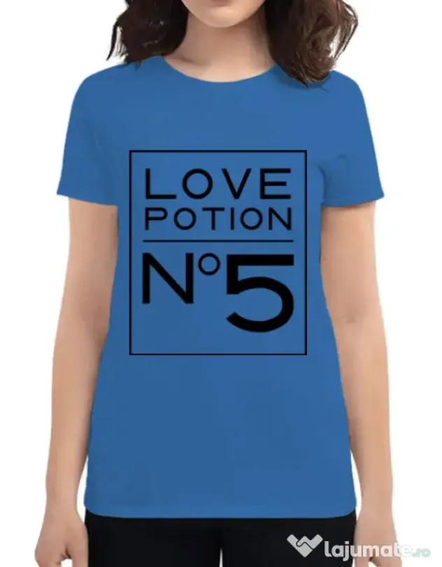 Tricou ADLER dama Love potion Albastru azuriu