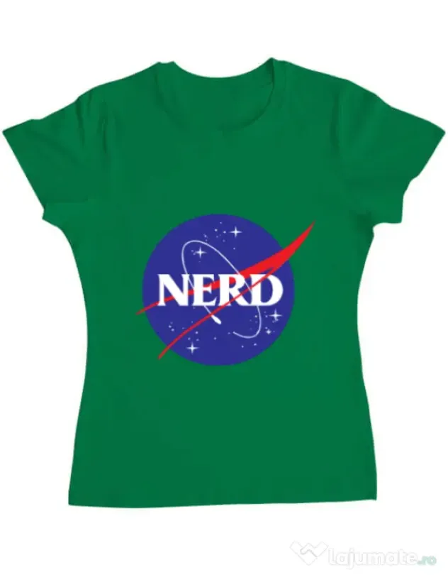 Tricou ADLER dama Nerd Verde mediu