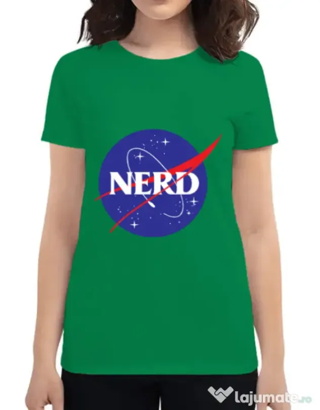 Tricou ADLER dama Nerd Verde mediu