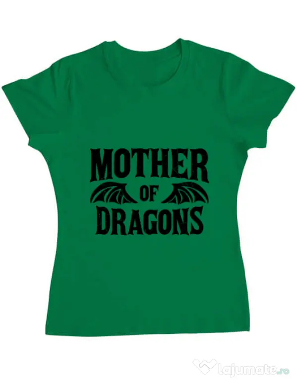 Tricou ADLER dama Mother of dragons 2 Verde mediu