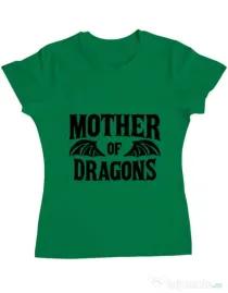Tricou ADLER dama Mother of dragons 2 Verde mediu