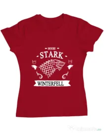 Tricou ADLER dama House Stark Rosu