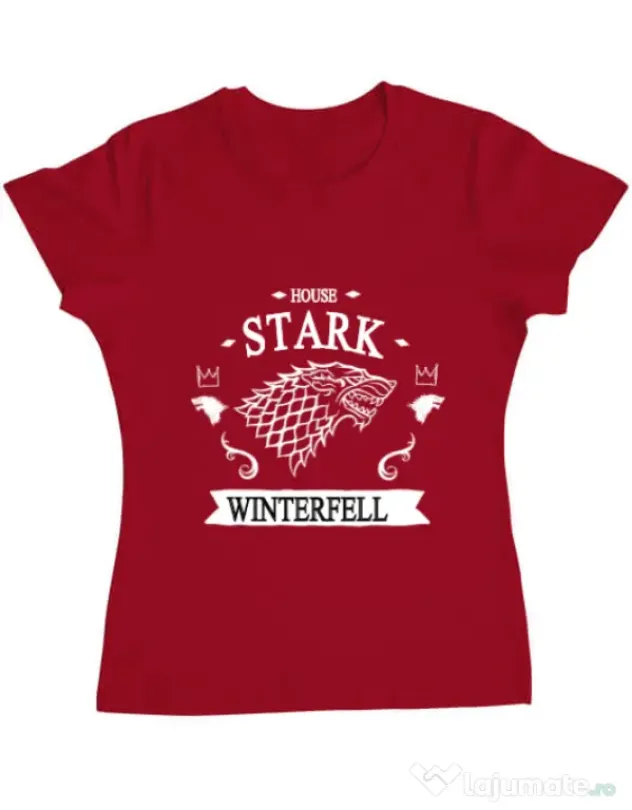 Tricou ADLER dama House Stark Rosu