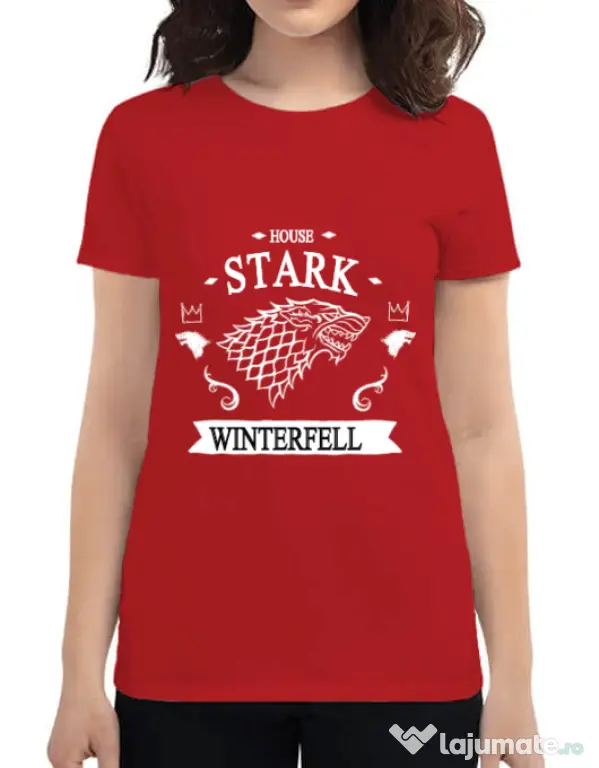 Tricou ADLER dama House Stark Rosu