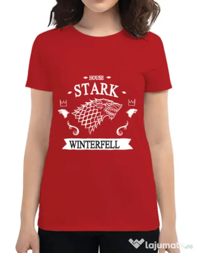 Tricou ADLER dama House Stark Rosu