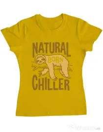 Tricou ADLER dama Natural born chiller Galben