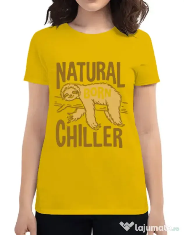 Tricou ADLER dama Natural born chiller Galben