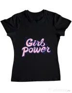 Tricou ADLER dama Girl power Negru