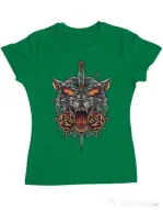 Tricou ADLER dama Stabbed wolf Verde mediu