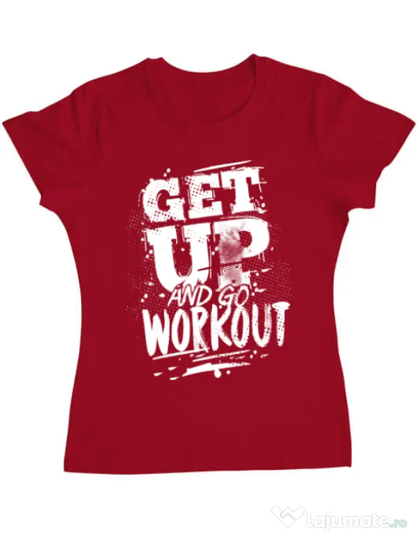 Tricou ADLER dama Get up and go workout Rosu