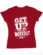 Tricou ADLER dama Get up and go workout Rosu