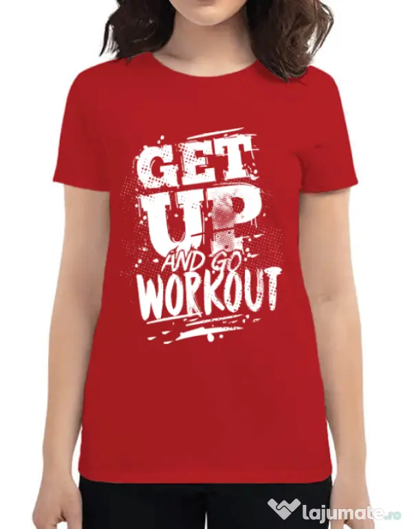 Tricou ADLER dama Get up and go workout Rosu