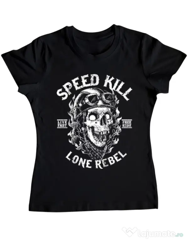 Tricou ADLER dama Speed kill Negru