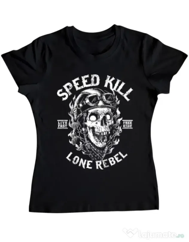 Tricou ADLER dama Speed kill Negru