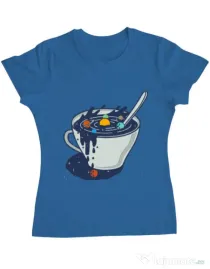 Tricou ADLER dama Galaxy mug Albastru azuriu