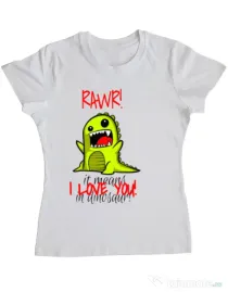 Tricou ADLER dama Rawr Alb
