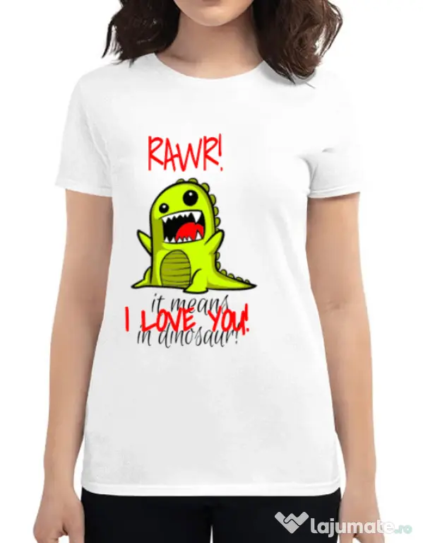 Tricou ADLER dama Rawr Alb