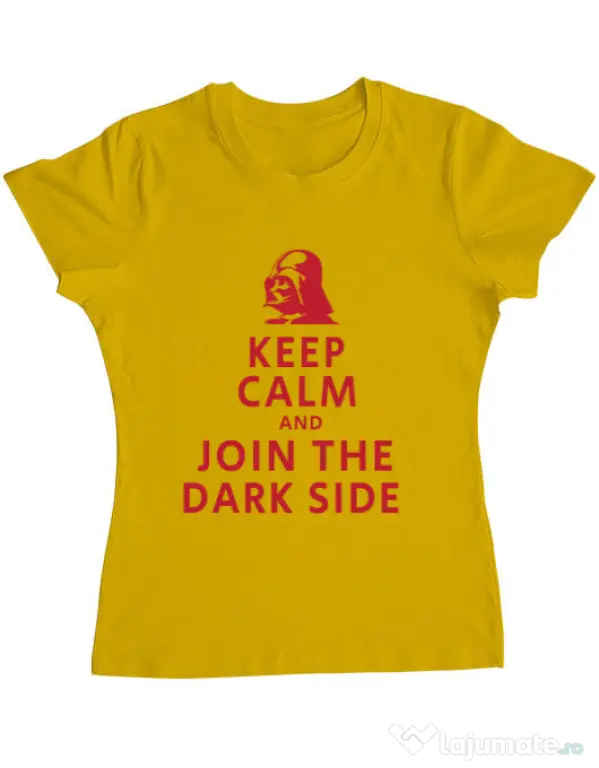 Tricou ADLER dama Join the darkside Galben