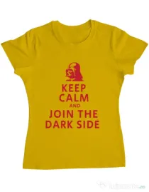 Tricou ADLER dama Join the darkside Galben