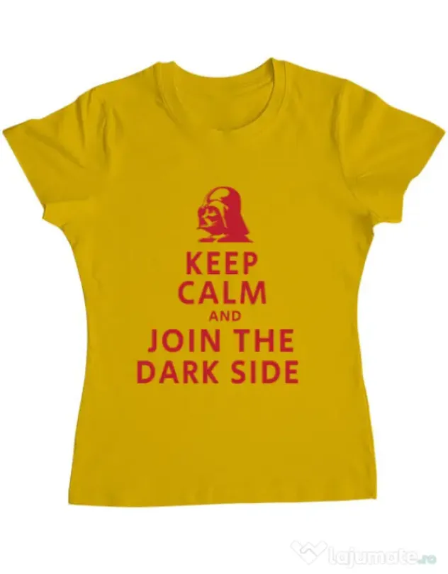 Tricou ADLER dama Join the darkside Galben