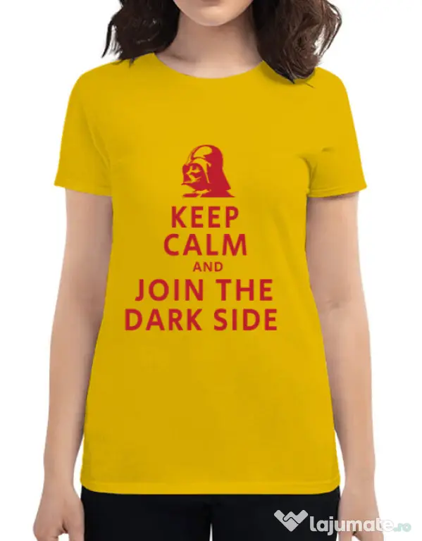 Tricou ADLER dama Join the darkside Galben