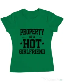 Tricou ADLER dama Property of a hot girlfriend Verde mediu
