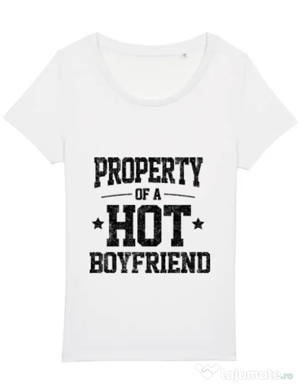 Tricou STANLEY STELLA dama Property of a hot boyfriend Alb