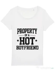Tricou STANLEY STELLA dama Property of a hot boyfriend Alb