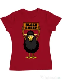 Tricou ADLER dama Black sheep Rosu