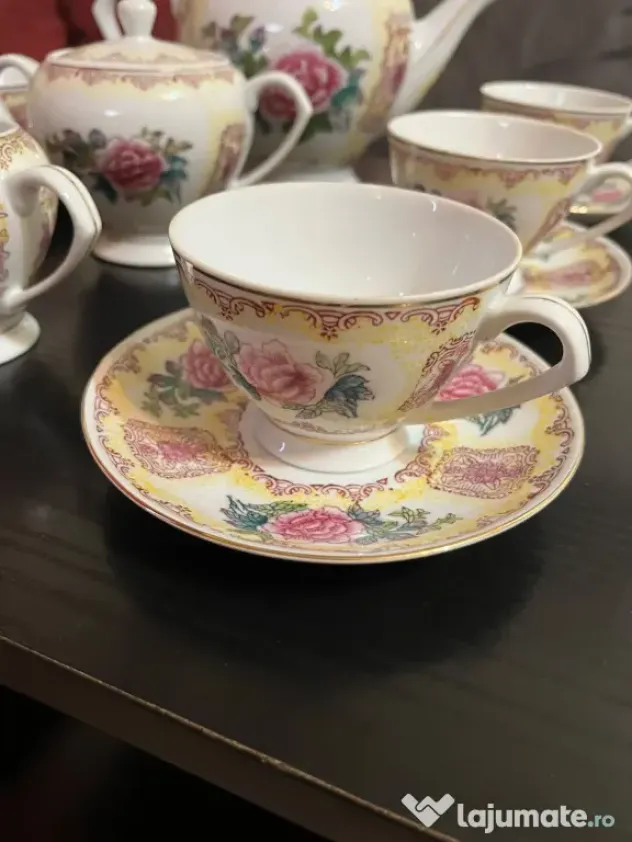 Serviciu complet ceai/cafea porțelan chinezesc vintage, anii '60 – 15 piese