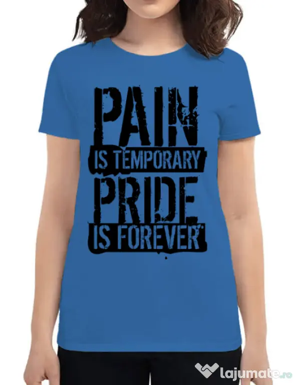 Tricou ADLER dama Pain and pride Albastru azuriu