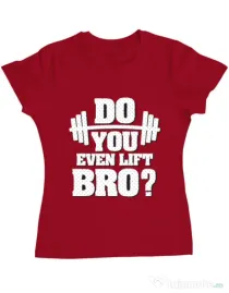Tricou ADLER dama Do you even lift Rosu