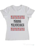 Tricou ADLER dama Mandra moldoveanca Alb