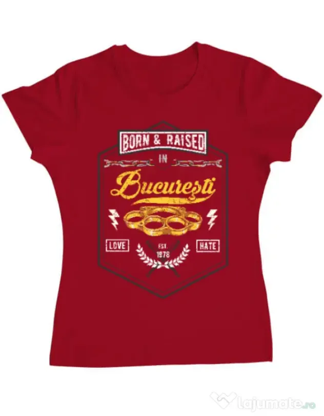 Tricou ADLER dama Bucuresti Rosu