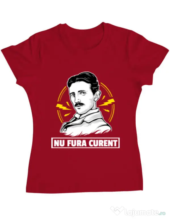Tricou ADLER dama Nu fura curent Rosu