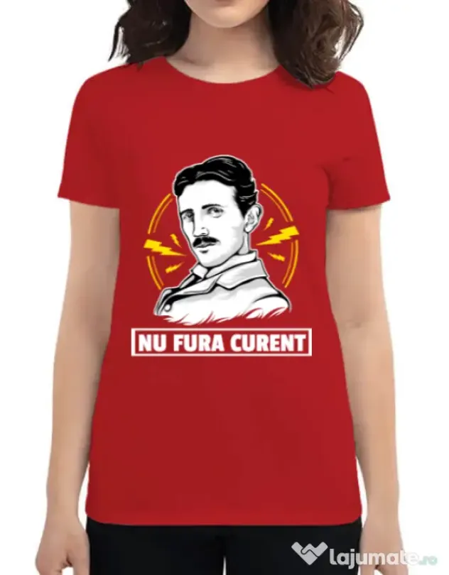 Tricou ADLER dama Nu fura curent Rosu