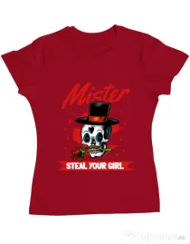 Tricou ADLER dama Mr. steal your girl Rosu