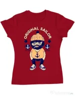 Tricou ADLER dama Original sailor Rosu