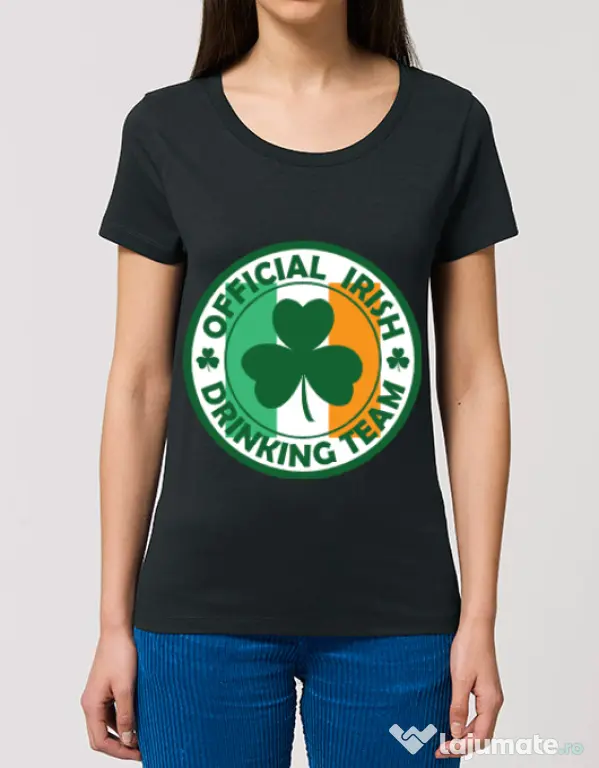 Tricou STANLEY STELLA dama Irish Drinking Team Negru