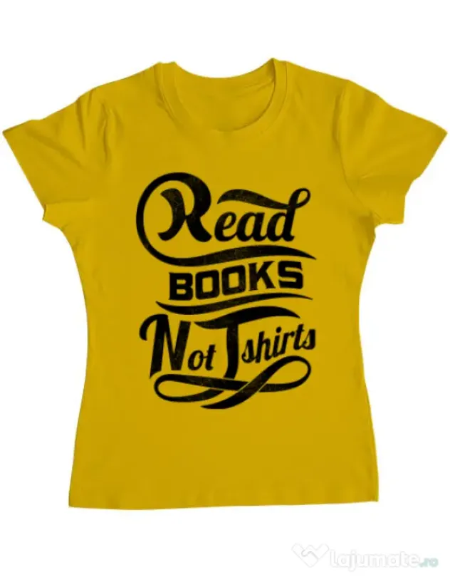 Tricou ADLER dama Read books Galben