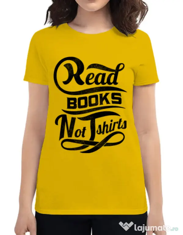 Tricou ADLER dama Read books Galben