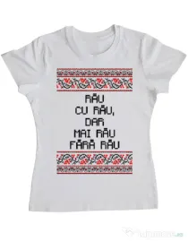 Tricou ADLER dama Rau cu rau Alb