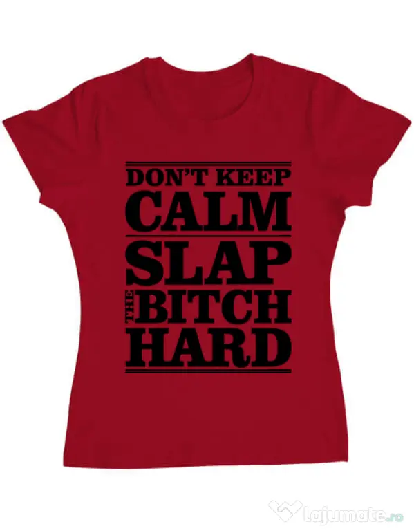 Tricou ADLER dama Slap the bitch Rosu