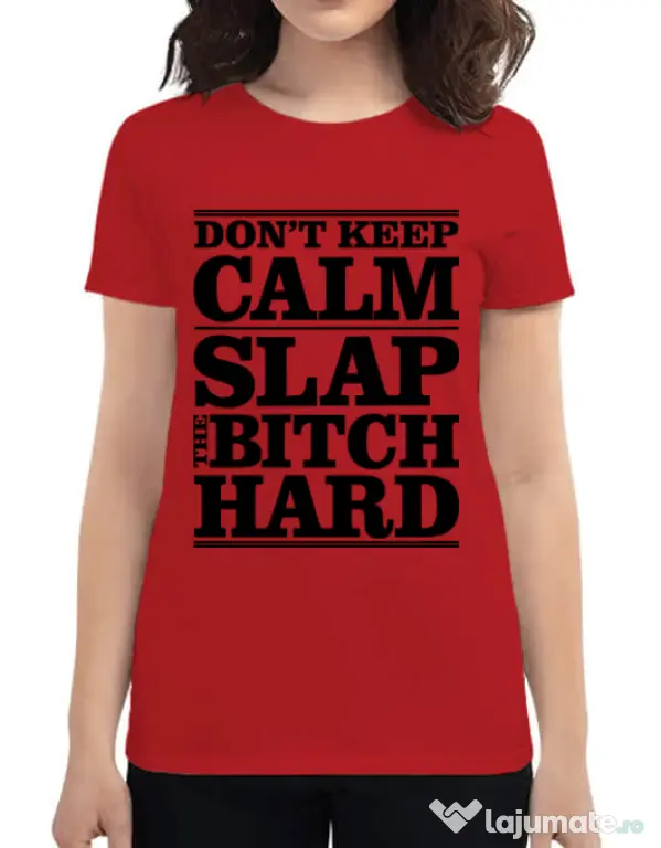 Tricou ADLER dama Slap the bitch Rosu