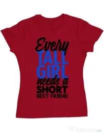 Tricou ADLER dama Tall girl Rosu