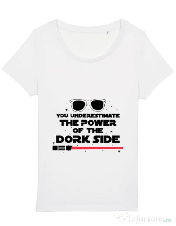 Tricou STANLEY STELLA dama The power of the dork side Alb