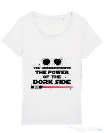 Tricou STANLEY STELLA dama The power of the dork side Alb