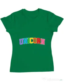 Tricou ADLER dama Unicorn Verde mediu