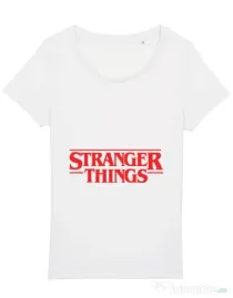 Tricou STANLEY STELLA dama Stranger things Alb