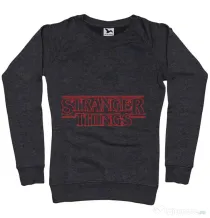 Bluza ADLER dama Stranger things outline Negru melanj